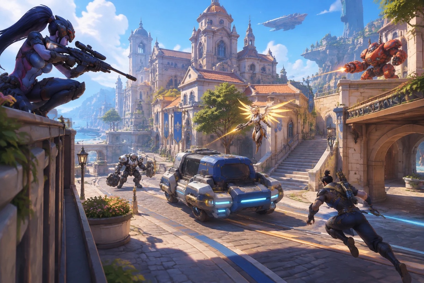 Original Overwatch fan illustration for the Map reading guide